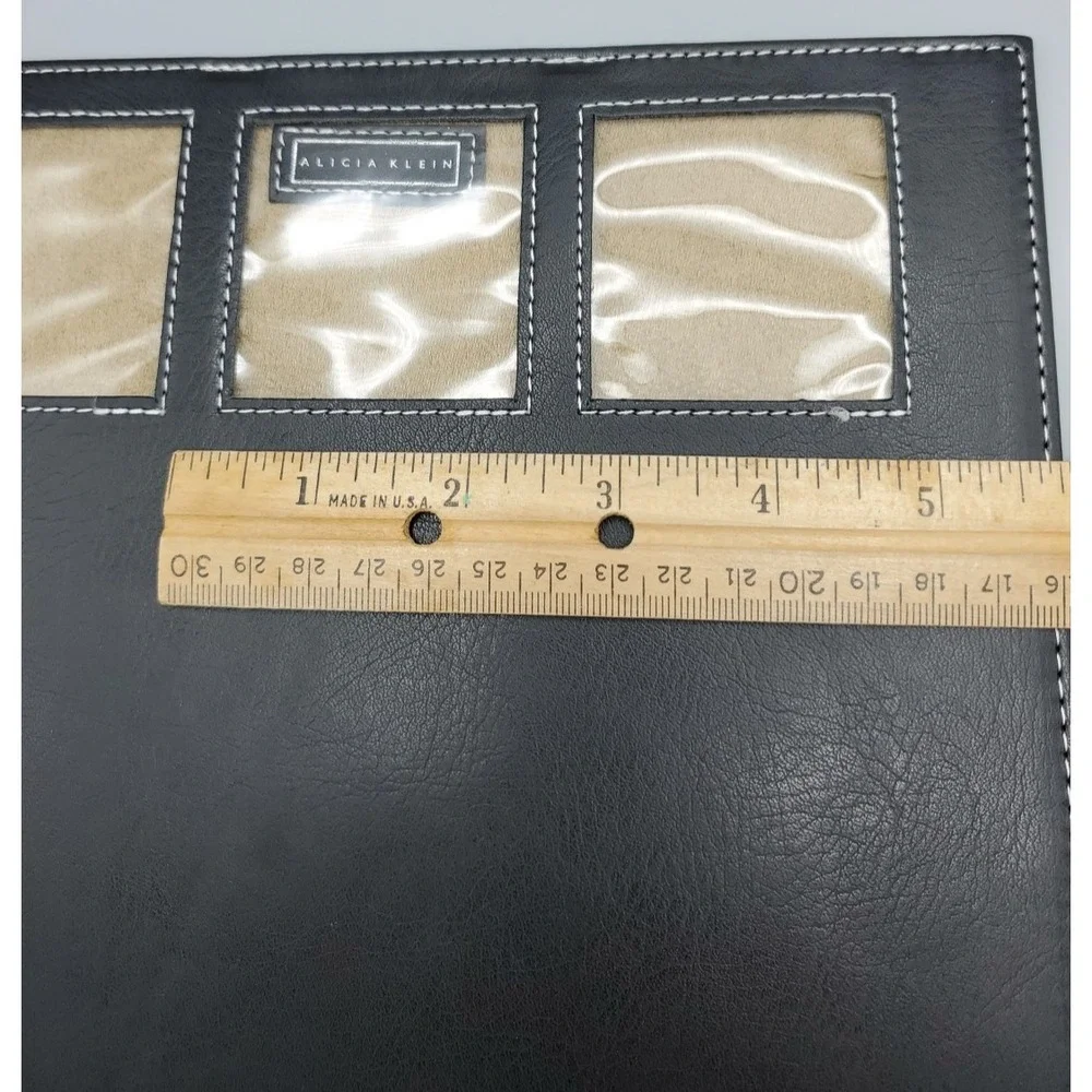 Alicia Klein Executive Mousepad Black Faux Leather‎ Embossed AMD Vision Logo AK3